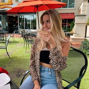 Sheer princess Polly animal print long sleeve